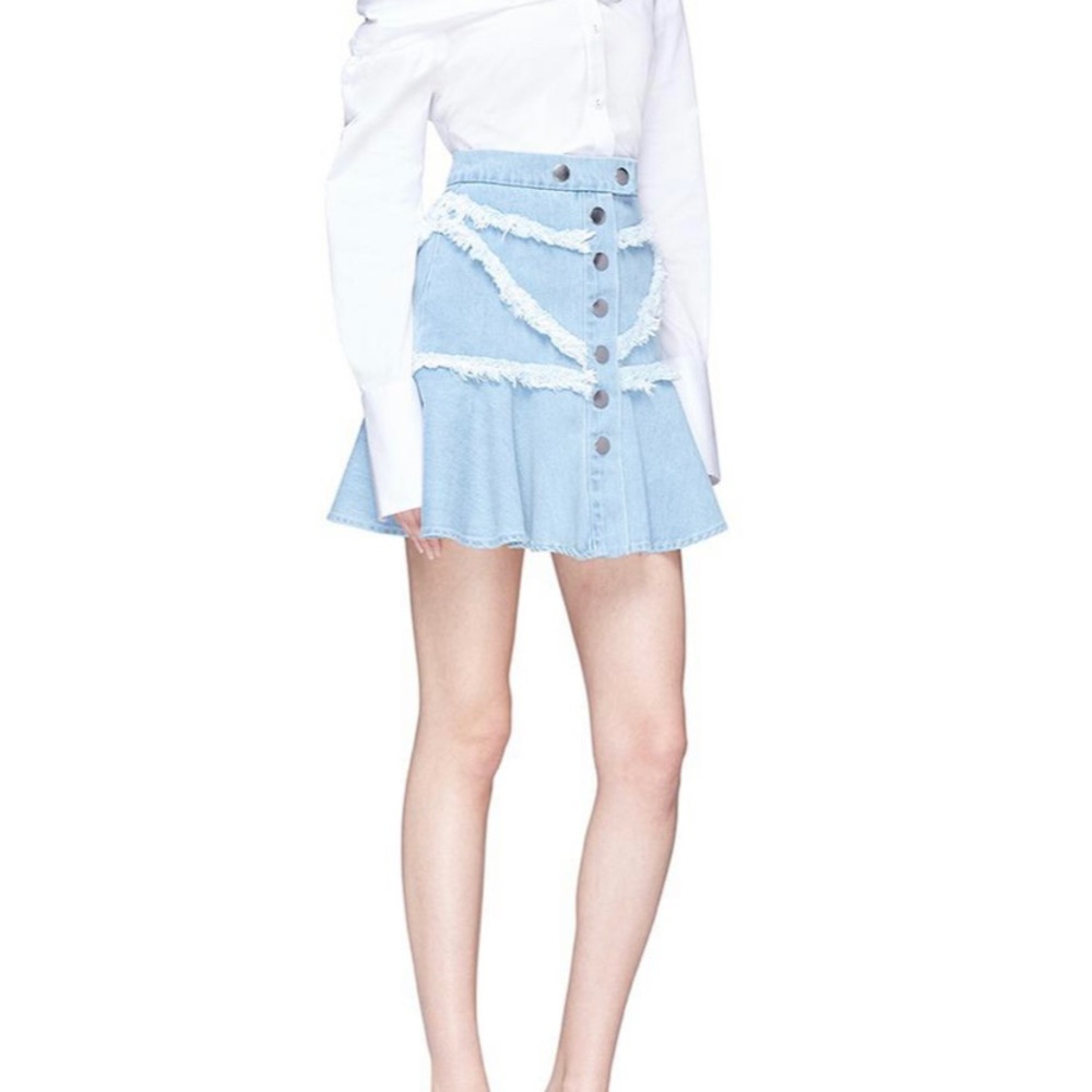 C/MEO Collective ‘Stranded’ mini denim skirt